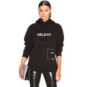 Helmut Lang Oversized Logo Index Hoodie